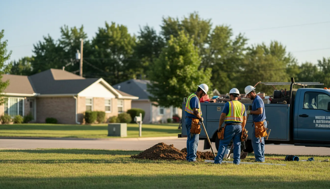 Residential water line and bathroom plumbing service in Crane, MT
